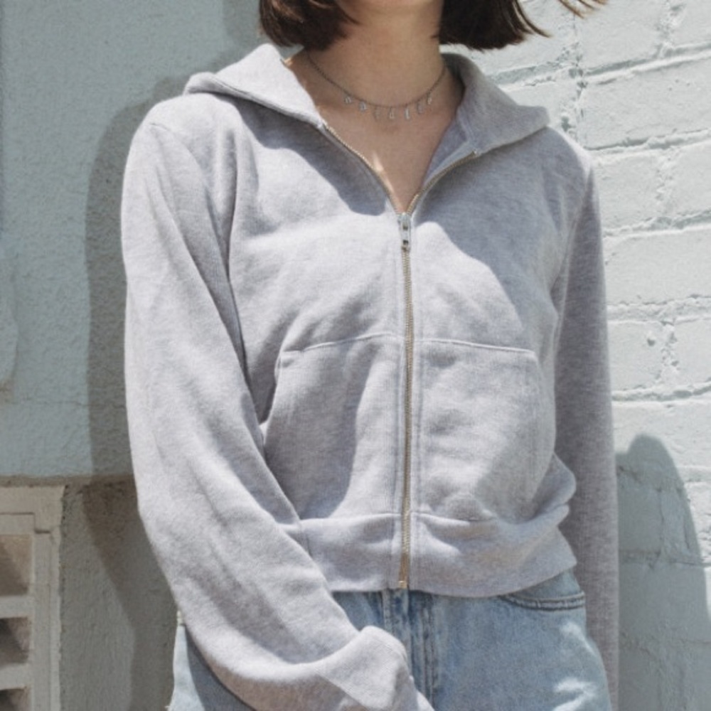 brandy Melville Grey Crystal hoodie
